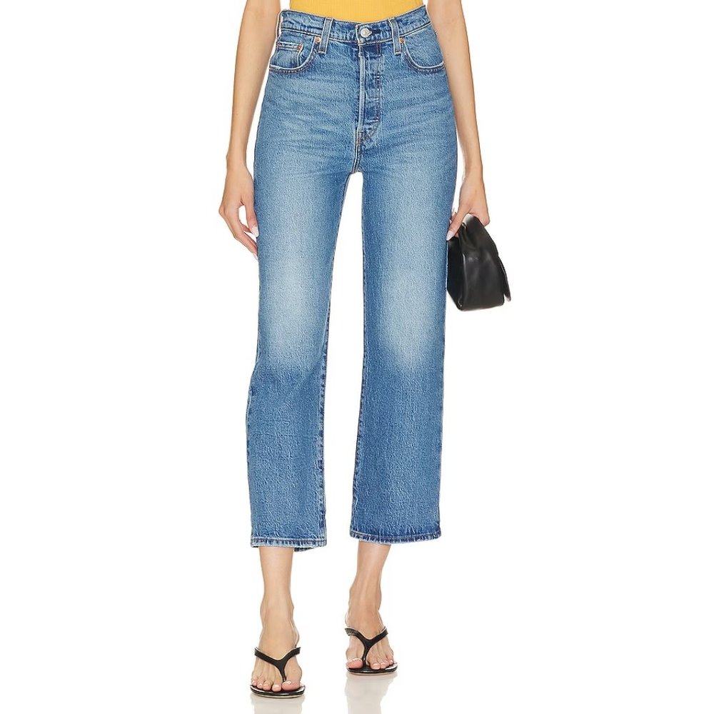 Levi's Ribcage Straight Ankle Button Fly Jeans